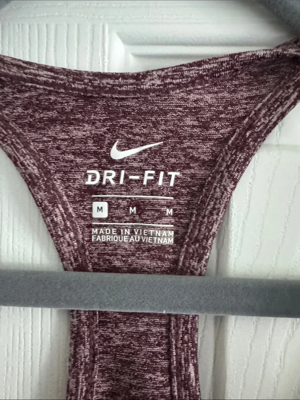 Nike Dri-FIT Racerback Tank - Maroon Heather
